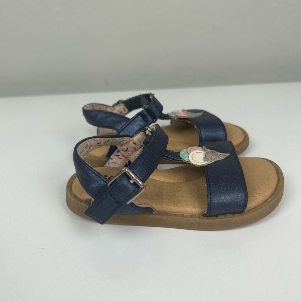 Born Sprinkles navy blue T sandal with ice cream cone toddler size 6 - Picture 2 of 16